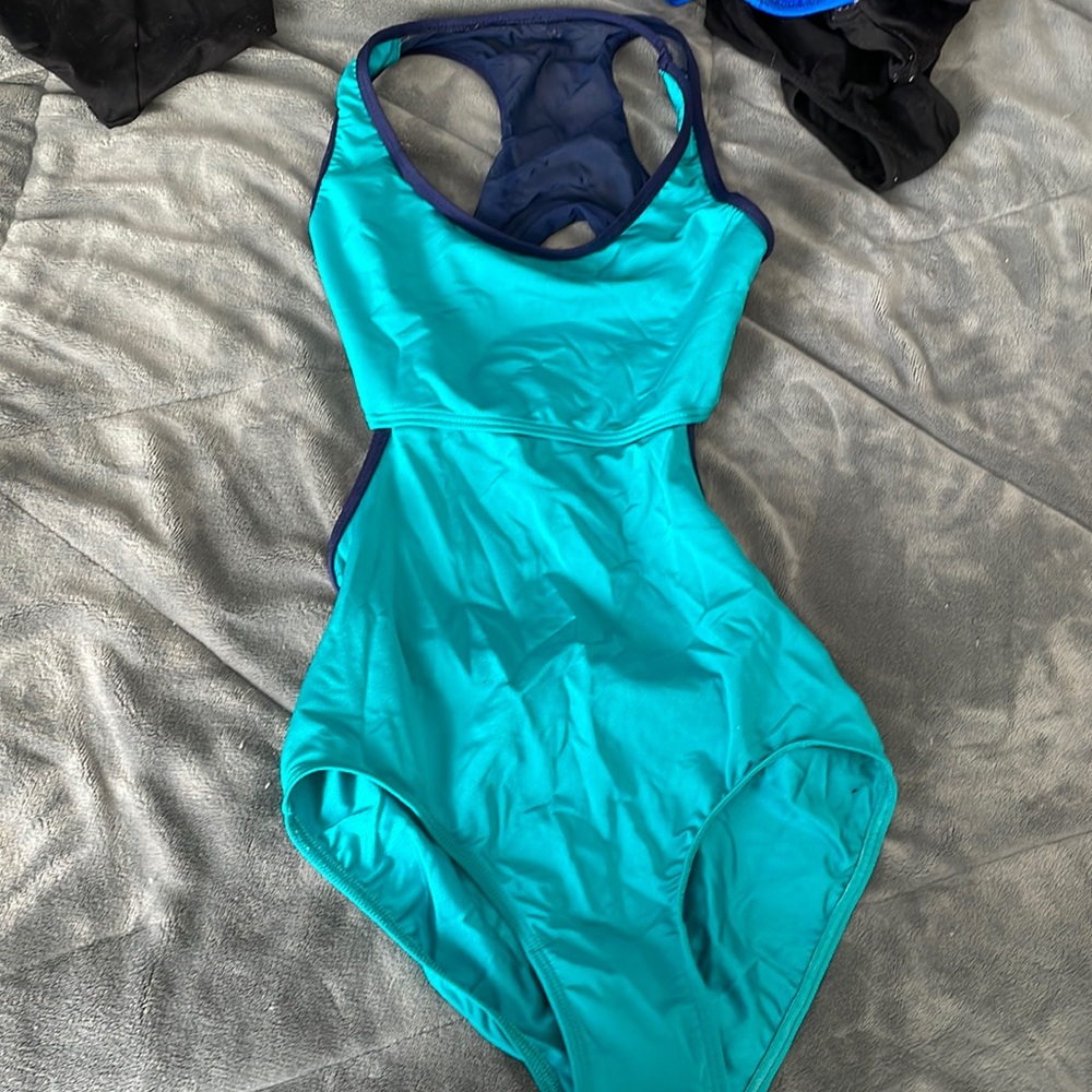 Teal and Navy Blue Marriia Leotard